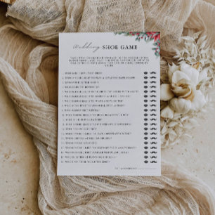 Christmas Wedding Shoe Game Template, Invitation