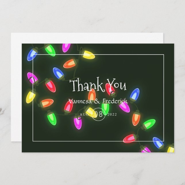 Christmas Wedding Thank You Card (Front/Back)