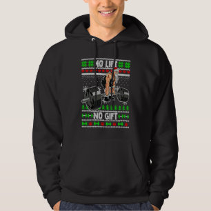 Christmas Weightlifting No Lift No  Gym Santa Work Hoodie