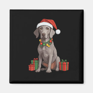 Christmas Weimaraner Dog Magnet