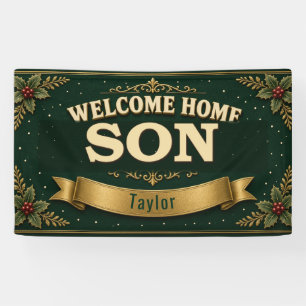Christmas Welcome Home Son Vinyl Banner 3x5