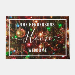 Christmas Welcome Personalised Doormat