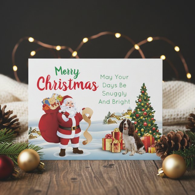 Christmas Welsh Springer Spaniel Postcard (Christmas Welsh Springer Spaniel Postcard)