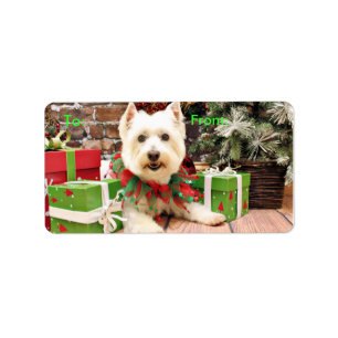 Christmas - West Highland Terrier - Abby Label