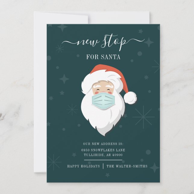 Christmas We've Moved New Stop for Santa Moving (Front)