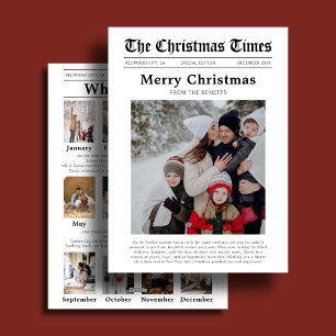 Christmas What A Year Newspaper Photo Holiday Card