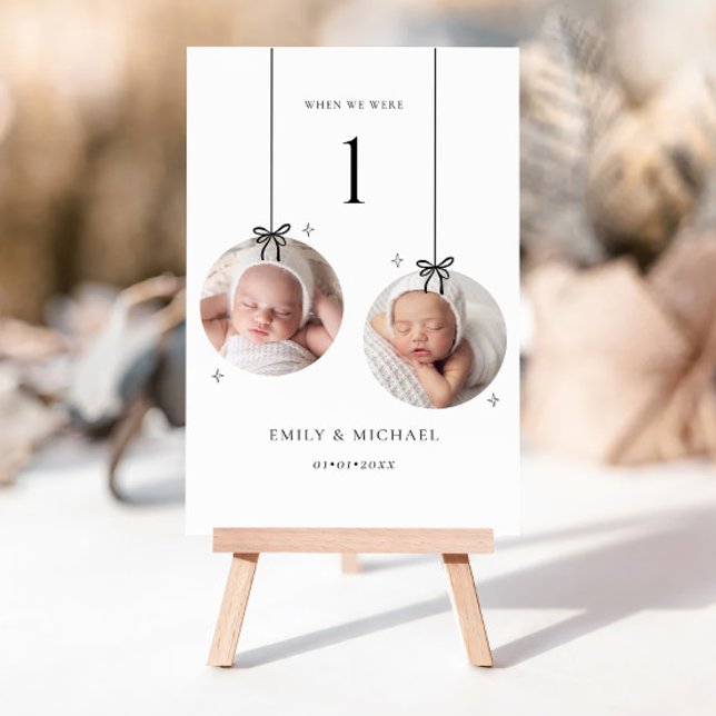 Christmas When We Were Age Wedding Table Number (Creator Uploaded)