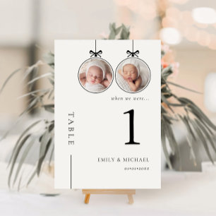 Christmas When We Were Age Wedding Table Number