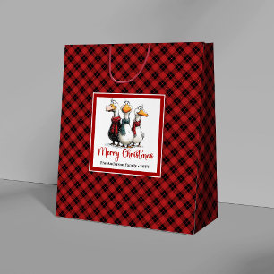 Christmas Whimsical Silly Geese Humour Gift Bags