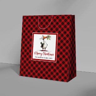 Christmas Whimsical Silly Goose Funny Gift Bags
