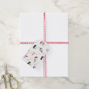 Christmas Whimsical Snowman Pattern Gift Tags