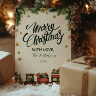 Christmas Whimsical Toy Express Holiday Card