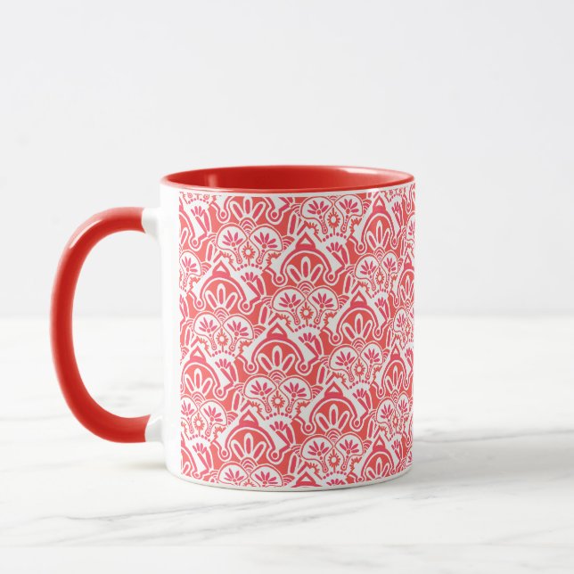  Christmas white and Red boho Mug (Left)