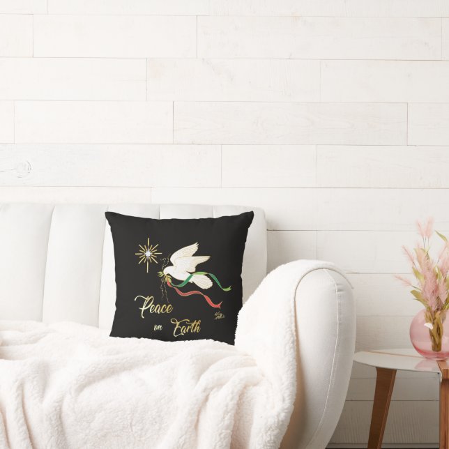 Christmas White Dove Cushion (Couch)