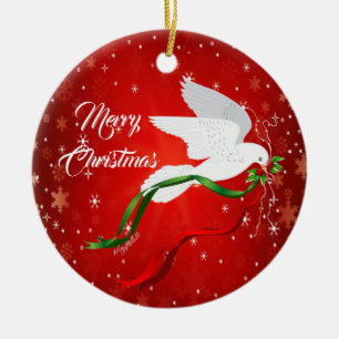 Christmas White Dove Ornament