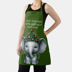 Christmas White Elephant Gag Gift Apron