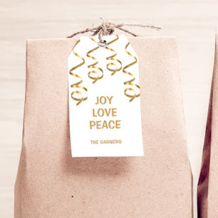 Christmas White Gold  Gift Tags