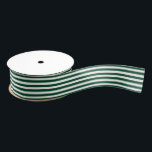 Christmas white & Green Striped Grosgrain Ribbon<br><div class="desc">Beautiful Christmas white and forest green striped Grosgrain ribbon. Great for wrapping your Christmas gifts. Designed by Christmas Gift Store.</div>