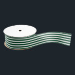 Christmas white & Green Striped Grosgrain Ribbon<br><div class="desc">Beautiful Christmas white and forest green striped Grosgrain ribbon. Great for wrapping your Christmas gifts. Designed by Christmas Gift Store.</div>