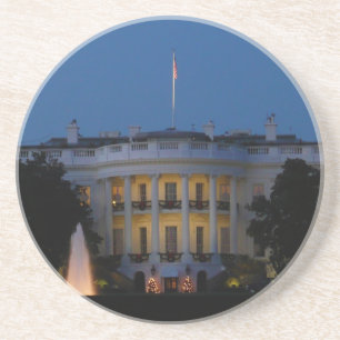 Christmas White House at Night in Washington DC Coaster