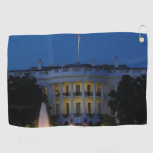 Christmas White House at Night in Washington DC Golf Towel
