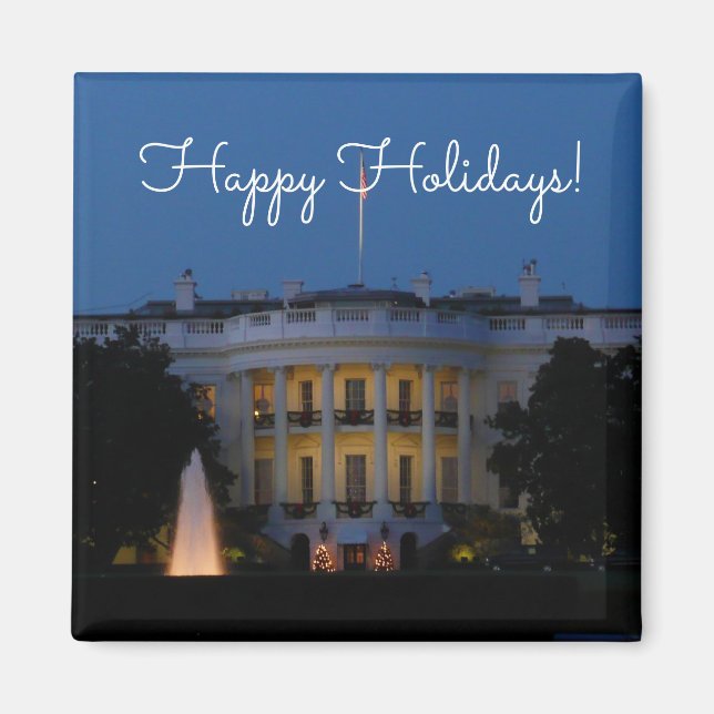 Christmas White House at Night in Washington DC Magnet (Front)