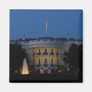Christmas White House at Night in Washington DC Magnet