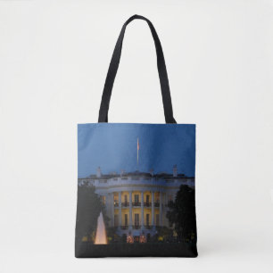 Christmas White House at Night in Washington DC Tote Bag