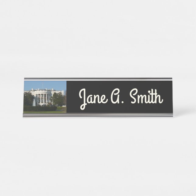 Christmas White House Desk Name Plate (Front)