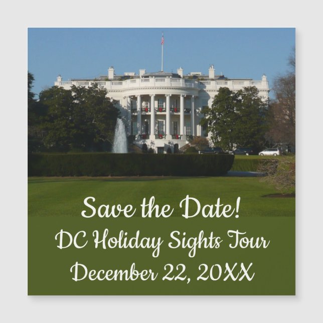 Christmas White House for Holidays Save the Date (Front)