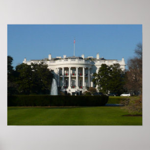 Christmas White House for Holidays Washington DC Poster