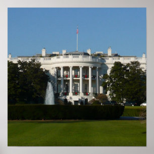 Christmas White House for Holidays Washington DC Poster