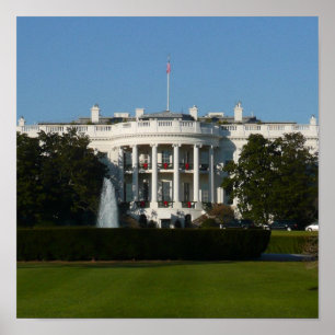 Christmas White House for Holidays Washington DC Poster