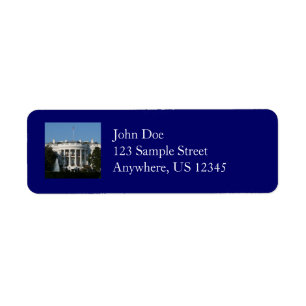 Christmas White House for Holidays Washington DC Return Address Label