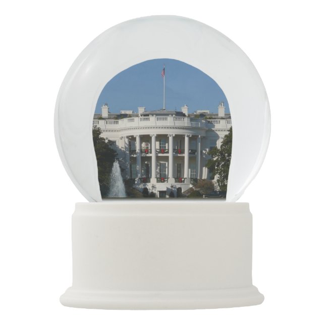 Christmas White House for Holidays Washington DC Snow Globe (Front)