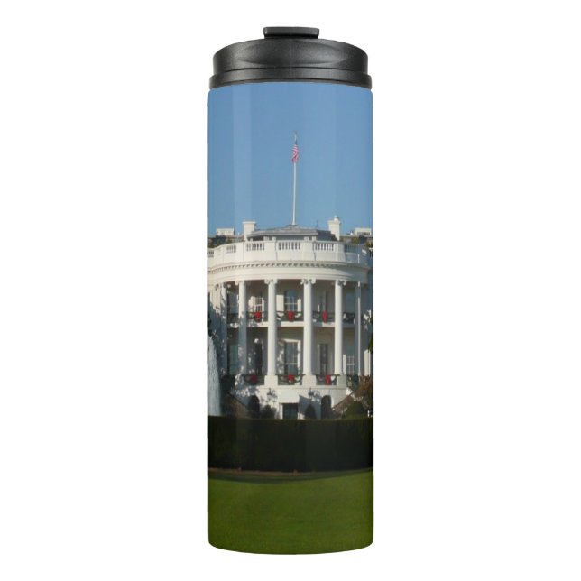 Christmas White House for Holidays Washington DC Thermal Tumbler (Front)