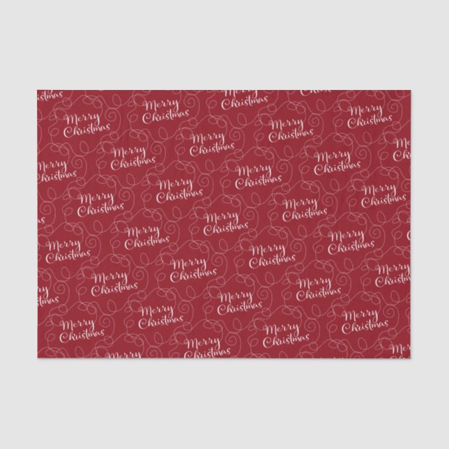 CHRISTMAS white seamless pattern with LINES Tissue Paper (Front)