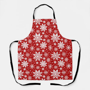  Christmas White Snowflake Seamless Pattern  Apron
