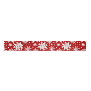  Christmas White Snowflakes Seamless Pattern  Satin Ribbon