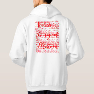 Christmas white template printed x 2 sides for men hoodie