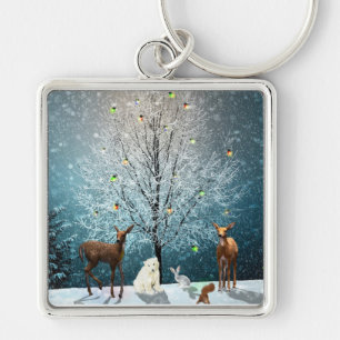 Christmas Wildlife Key Ring
