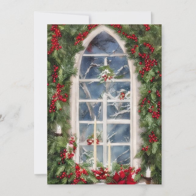 Christmas window budget  holiday card (Front)