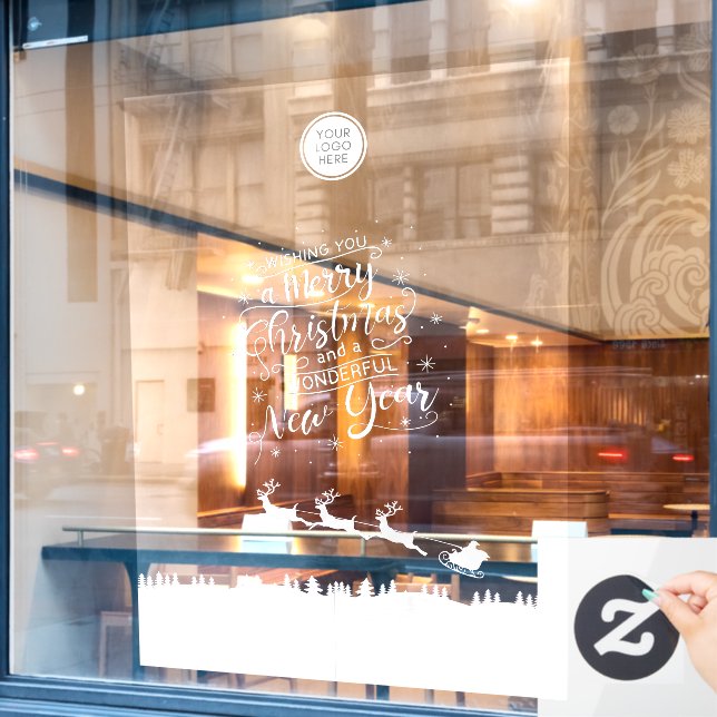 Christmas Window Cling  Retail (Cafe Window)