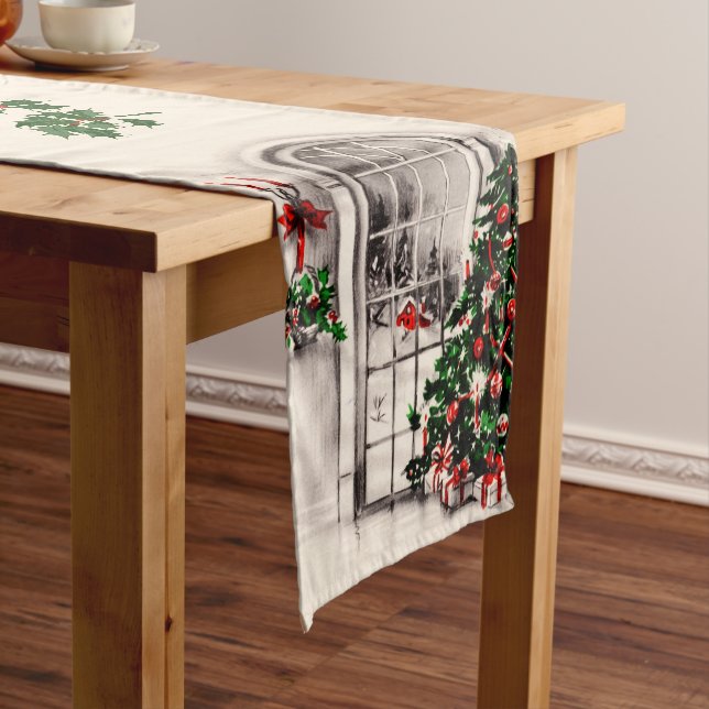 Christmas Window Lights Long Table Runner (In Situ)