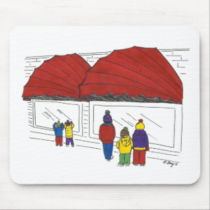 Christmas Window Shopping NYC Holiday New York NY Mouse Pad
