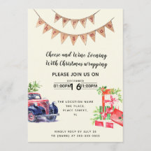 Christmas wine and cheese fundraiser event