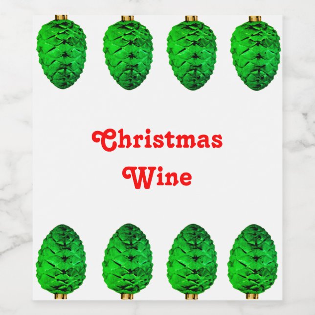 Christmas Wine Bottle Label (Single Label)