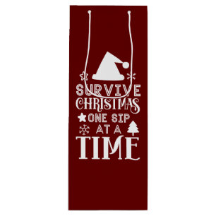 Christmas Wine Holder  Gift Bag