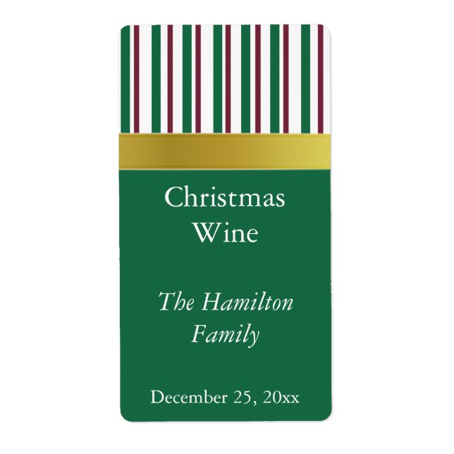 Christmas Wine Label (Front)