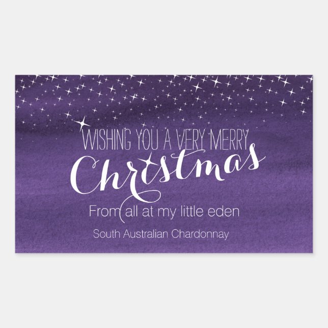 Christmas wine label stickers (Front)